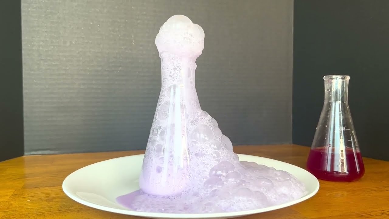 Chemical Reaction Color Change and Foam