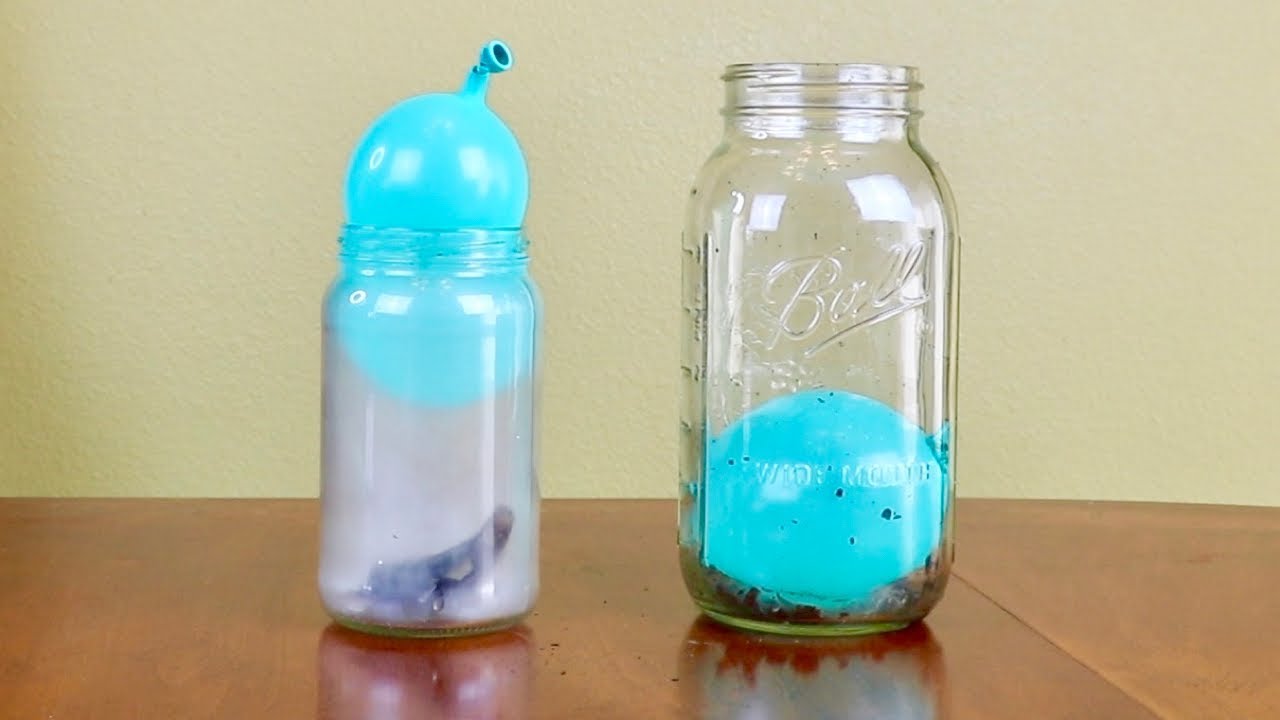 Water Balloon Inside a Glass Jar - Air Pressure Experiment
