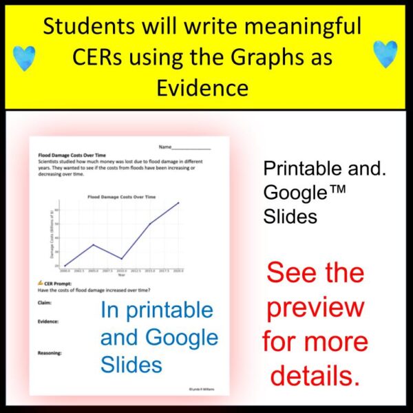 Earth Science CER Activities 5th Grade Science Graph Analysis & CER Practice - Image 3