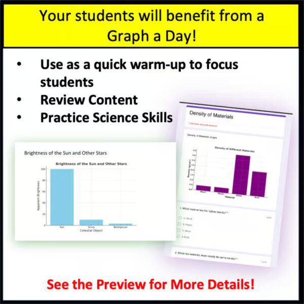 5th Grade Science Bell Ringers 5 minute Graphs and Data No Grading Warmups - Image 3