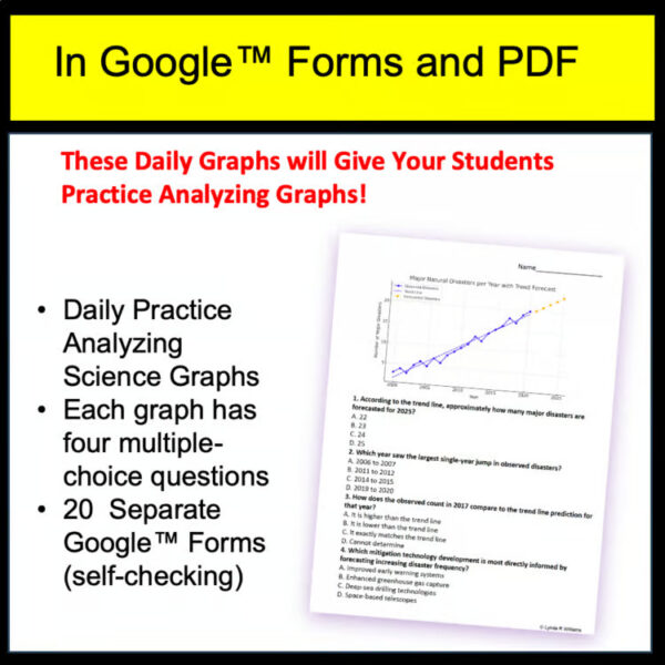 Earth Science Bell Ringers & Science Warm Ups Data and Graphs Daily Graphs - Image 2