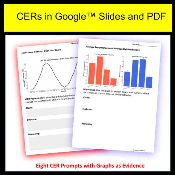 Ocean Currents & Global Winds Climate Graph CER Activities and Bellringers - Image 2