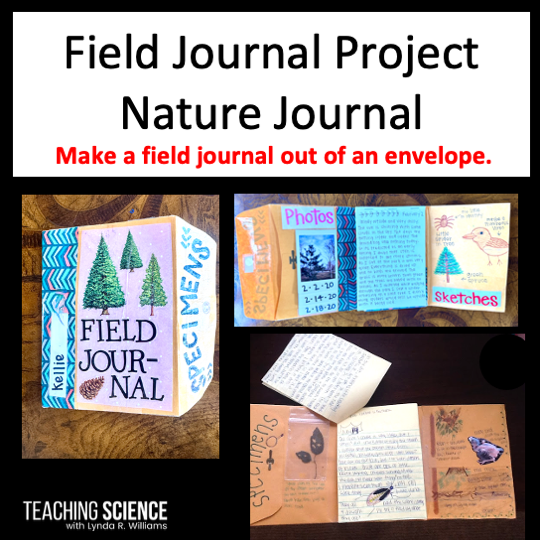 field journal out of an envelope