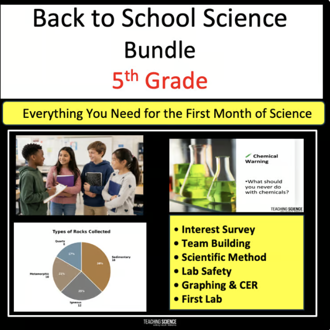 back to school 5th grade science bundle