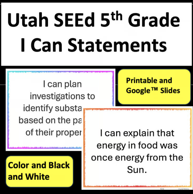 Utah SEEd Science Resources