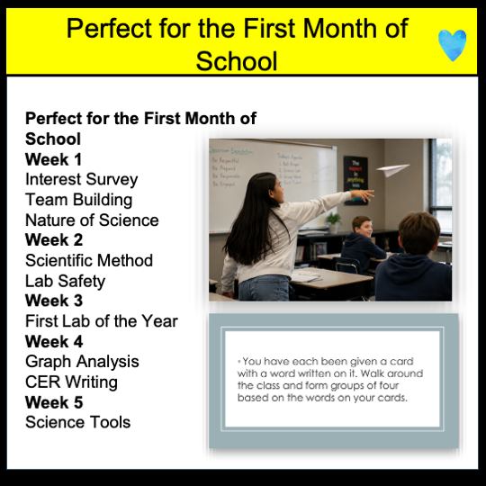 first month of school science activities