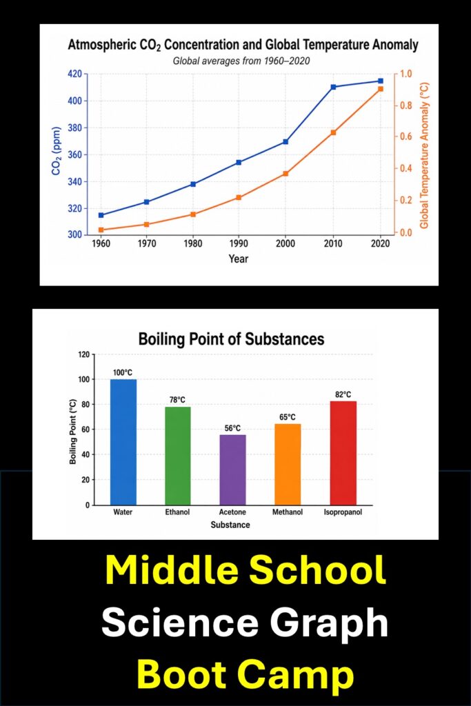 middle school science graph analysis