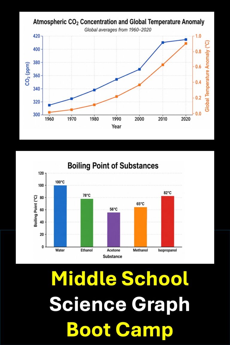 middle school science graph analysis