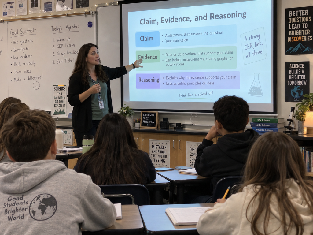 how to teach CER in science